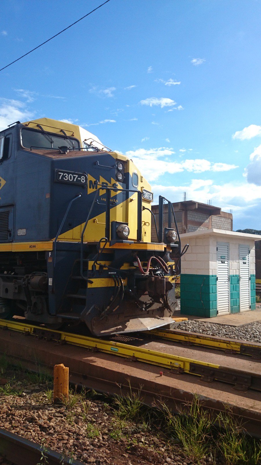 Locomotive on the MASSA dynamic rail scale