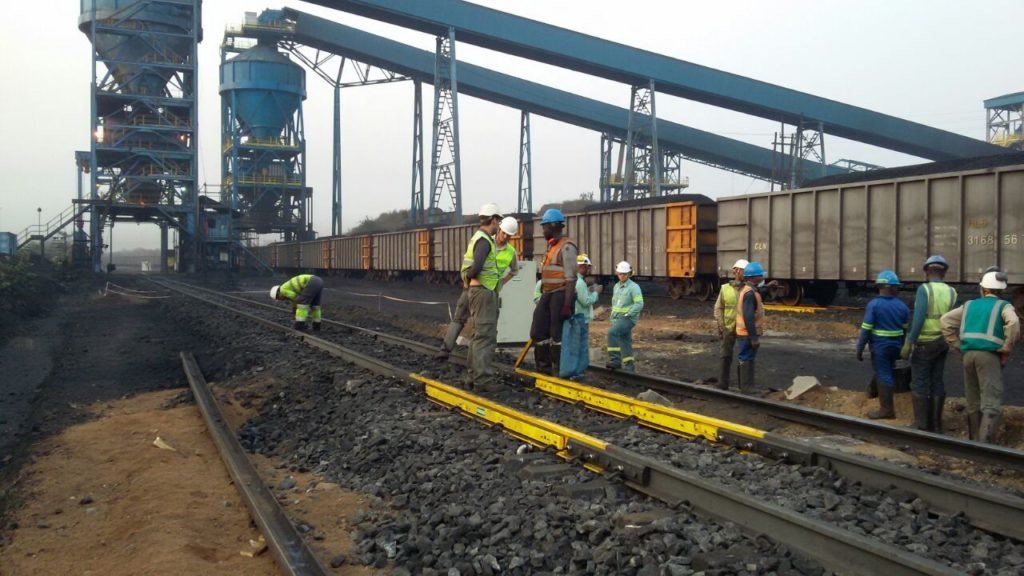 Installation at a coal terminal